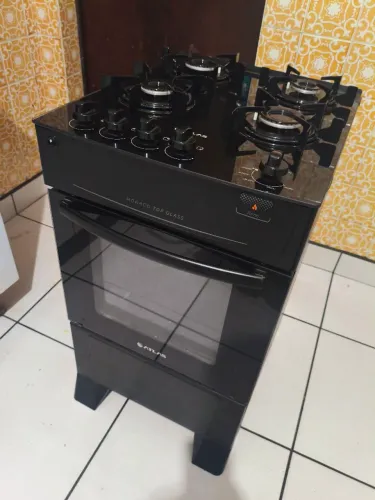 Fogão Atlas 4 Bocas (Tampão de Vidro)