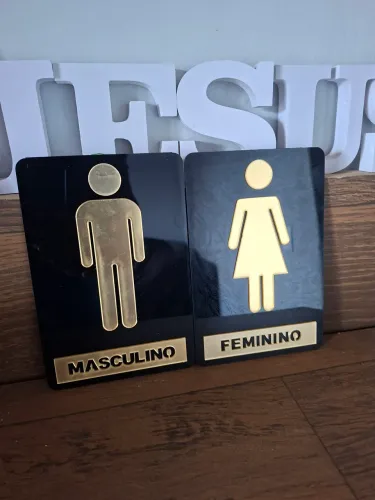 Placa de banheiro