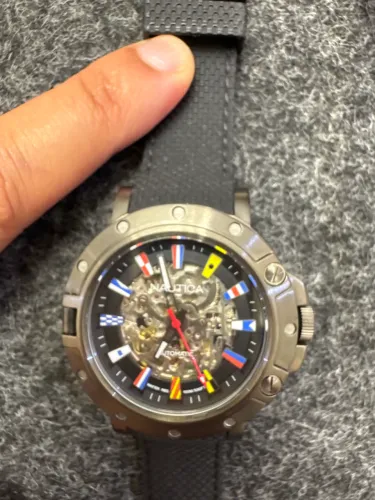 Relógio Nautica Porthole Automático NAPPRH011 - Skeleton Black (Estado de Novo)