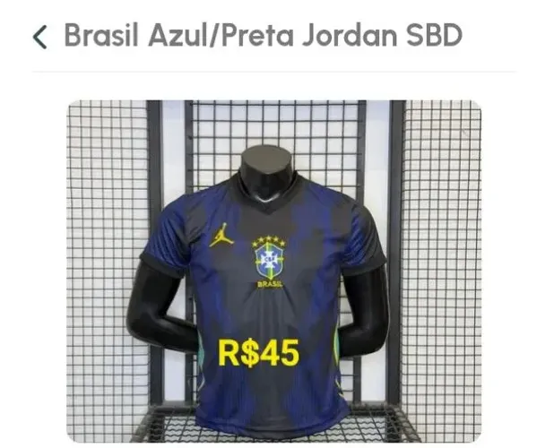 Camisa Brasil azul/preta jordan SBD