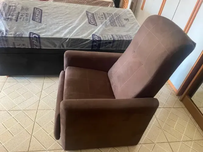 Cadeira do papai, retratil e reclinavel na pronta entrega na cor marrom e cinza