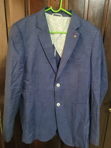 Blazer de linho Resumo alfaiataria