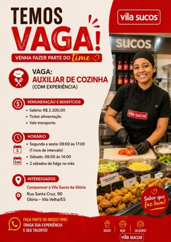 Auxiliar de cozinha 