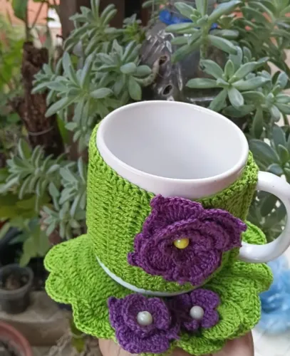 Caneca personalizada com crochê + supla