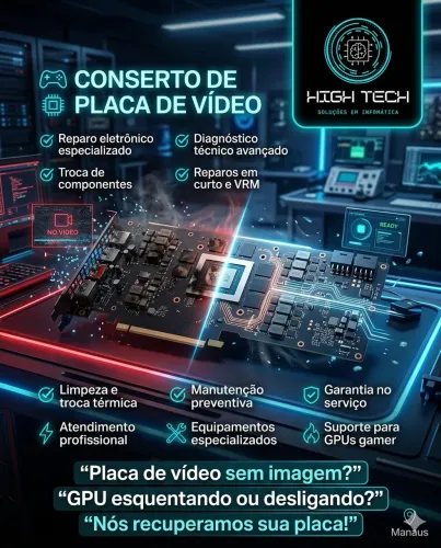 CONSERTO E MANUTENÇÃO DE PLACAS DE VÍDEO
