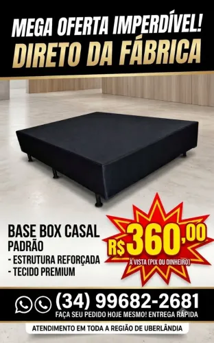 Base Box casal padrão direto da fábrica $360,00 A vista