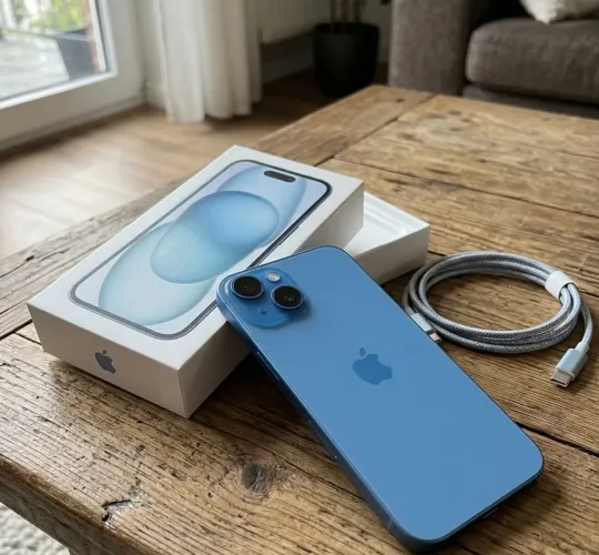 iPhone 15 Azul 128GB - Completo na Caixa!