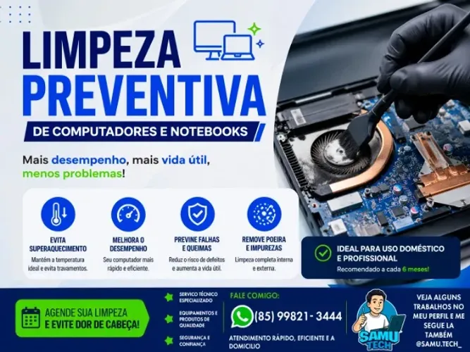 Limpeza de computadores e notebooks