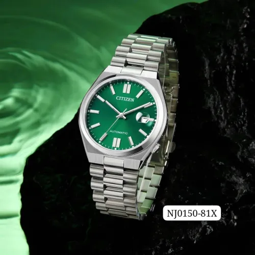 Citizen Tsuyosa Automático verde NJ0150-81X - Vidro frente e traseiro Safira - Sem uso