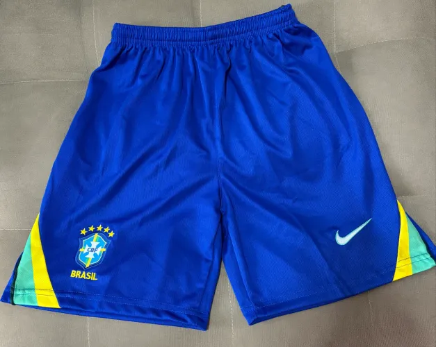 Shorts da Seleção CBF Azul tamanho 28 infantil NOVO ( sem uso)