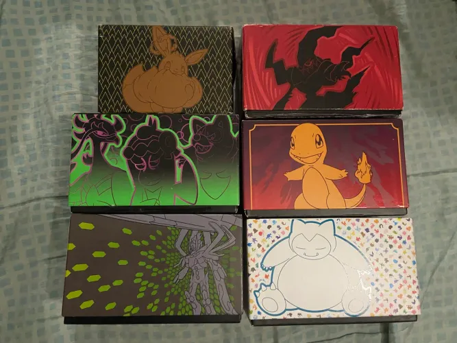 Coleção de 6 ETB Pokémon vazias