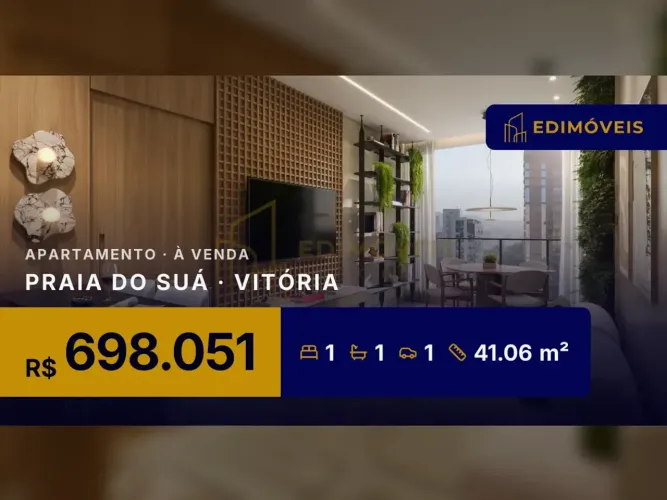 Investimento seguro: Apartamento 1 quarto na Praia do Suá, alto potencial de valorização