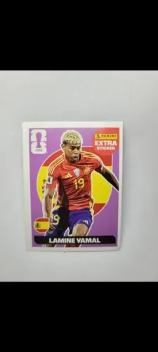 Figurinha Lamine Yamal roxa Espanha do álbum da Copa 2026
