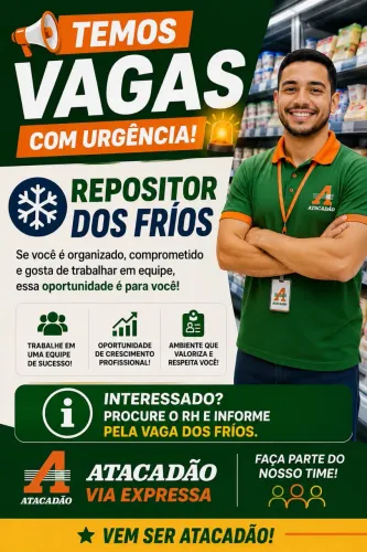 Vagas para repositor de frios