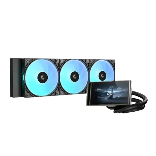 Water Cooler 360mm Deepcool Lt360 Vision ARGB, Lcd, Black