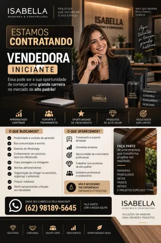 Vendedora, Auxliar administrativa Vendas