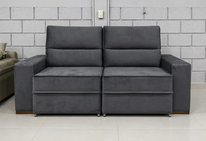 Sofá jade elegante e confortável retrátil e reclinável novo a pronta entrega 