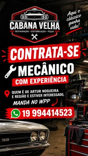 A PROCURA DE MECÂNICO COM EXPERIÊNCIA EM ARTUR NOGUEIRA