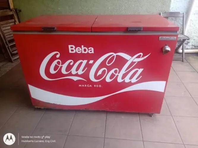 Freezer Retro Metalfrio Horizontal Coca Cola 410 Litros