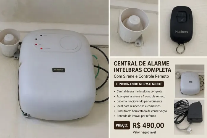 Central de Alarme Intelbras Completa com Sirene e Controle | Funcionando