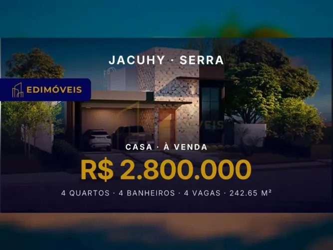 Seu novo lar em Jacuhy: Casa sofisticada com 4 quartos e área de lazer!