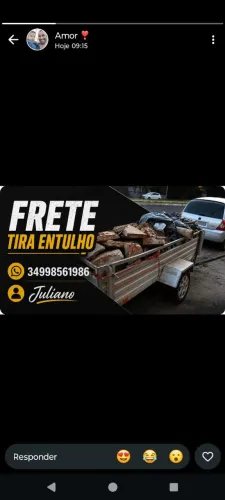 Fretes limpeza de obras 