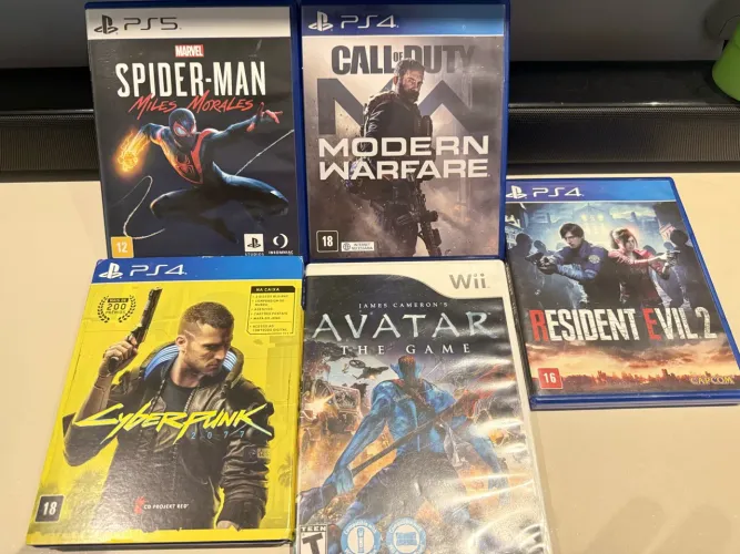 Vendo jogos de ps4, ps5 e Nintendo wii 