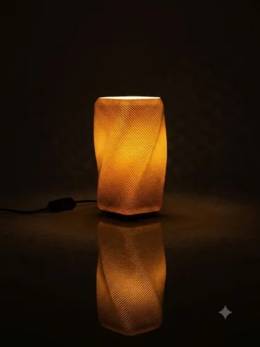 Cupula Luminaria Abajur Decorativa Twist 3D 23cm (Somente Cupula)