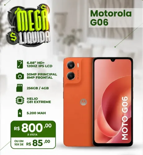 Celular Moto G06 256/4gb novo lacrado com garantia de 1 ano (Promoção)