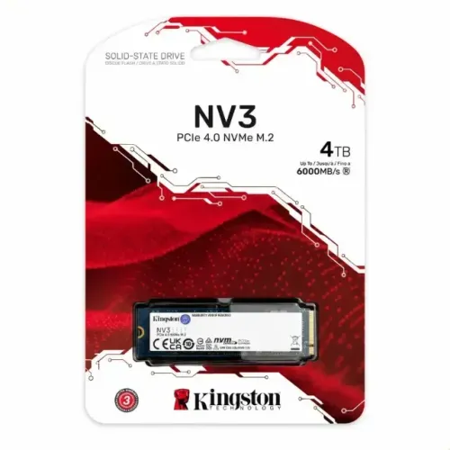 SSD NVMe M2 2280 4TB Kingston NV3 PCIe 4.0 - *6000/4000 M - Novo c/garantia - Nexo Store
