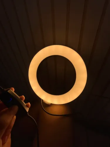 mini ring light com clipe de selfie