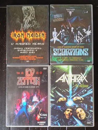 Lote De DVDs De Rock Metal