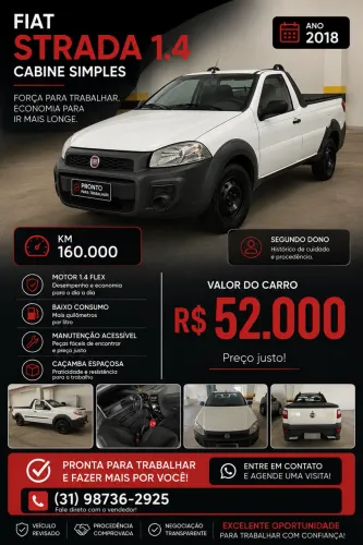 Fiat Strada Working 1.4 MPI Fire Flex 8V CS 2018