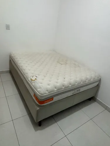 CAMA BOX CASAL + COLCHÃO