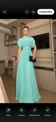 Vestido verde tifany para casamento/festas
