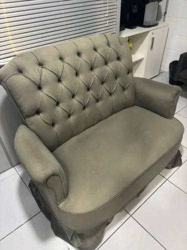 Namoradeira Para Escritório Sala Estar Veludo Verde Musgo