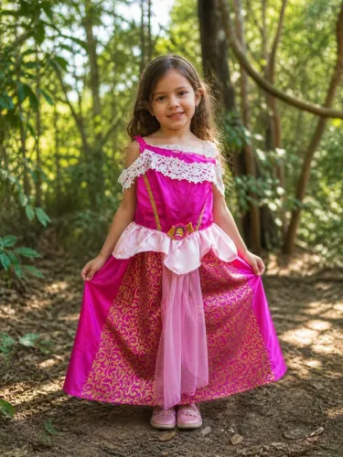 Vestido Fantasia Infantil princesa aurora bela adormecida