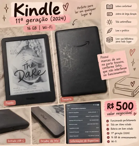 Kindle 11ª Geração 2024 16GB Wi-Fi