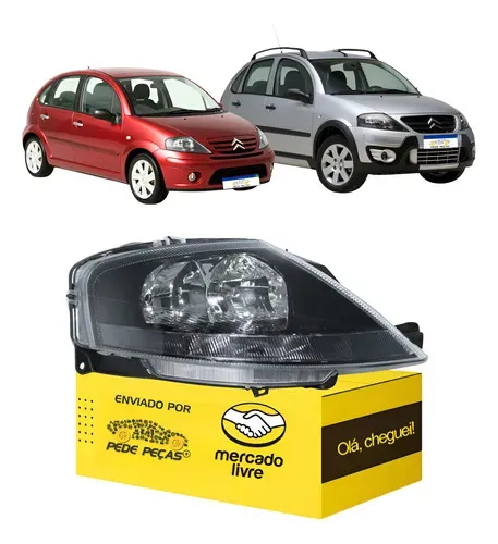Farol C3 2003 04 05 06 07 08 09 2010 2011 2012 L.d Eletrico Direito/passageiro