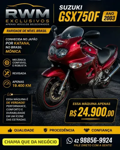 Suzuki GSX750F *RARIDADE NO BRASIL