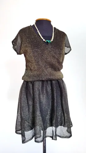 Vestido Curto Brilho World Fashion, Veste 36, Perfeito Estado
