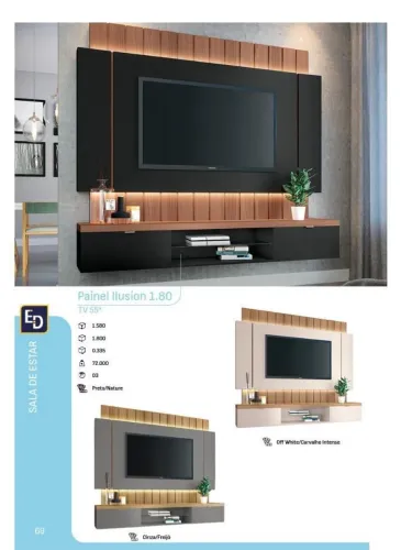 Hack/painel suspenso ripado cinza