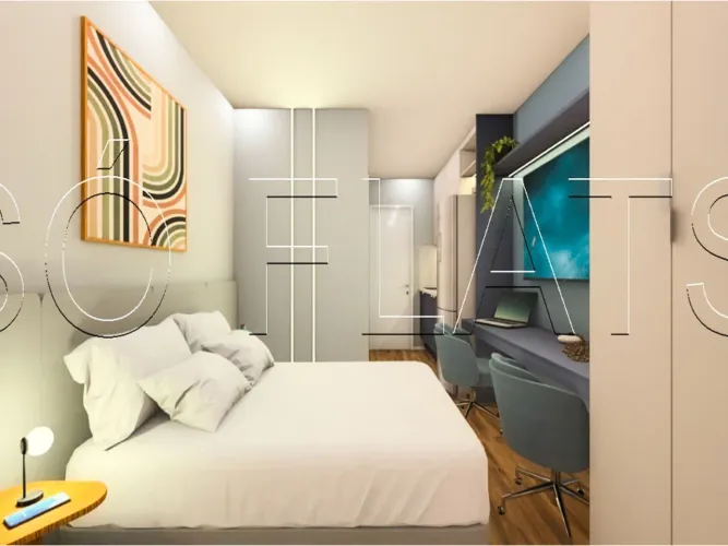 Studio com 23m² 1 dormitório, s/ vaga disponível para venda
