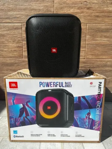 JBL, Caixa de som Bluetooth, PartyBox Encore Essential usada com nota fiscal