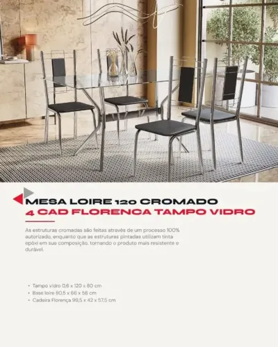 Caixa com 4/ banquetas Genova