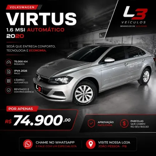 Volkswagen Virtus 1.6 MSI Flex 16V 4P Aut. 2020