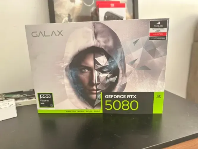 Placa de Video Galax GeForce RTX 5080 1-Click OC White, 16GB, GDDR7, 256-bit, 58NZN6MDBCWH