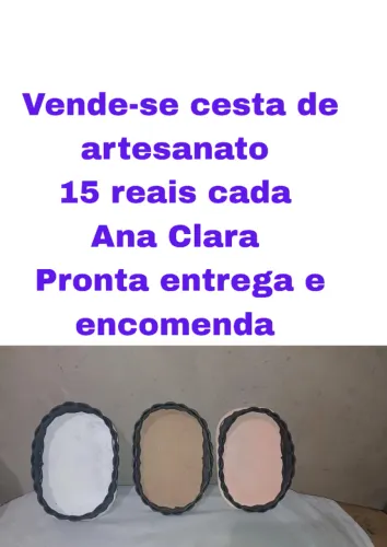 Cesta feitas de artesanato pra organização é multiuso