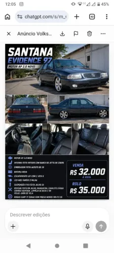 Volkswagen Santana Evidenc 2.0 MI 1997