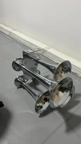 Buzina pneumática dupla cromada